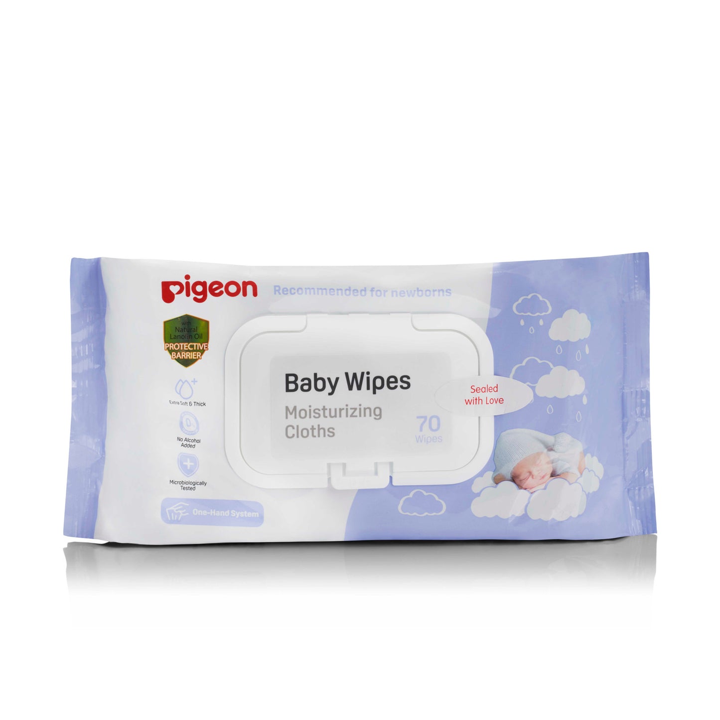 Pigeon Baby Wipes Moisturizing Cloths 70 Sheet