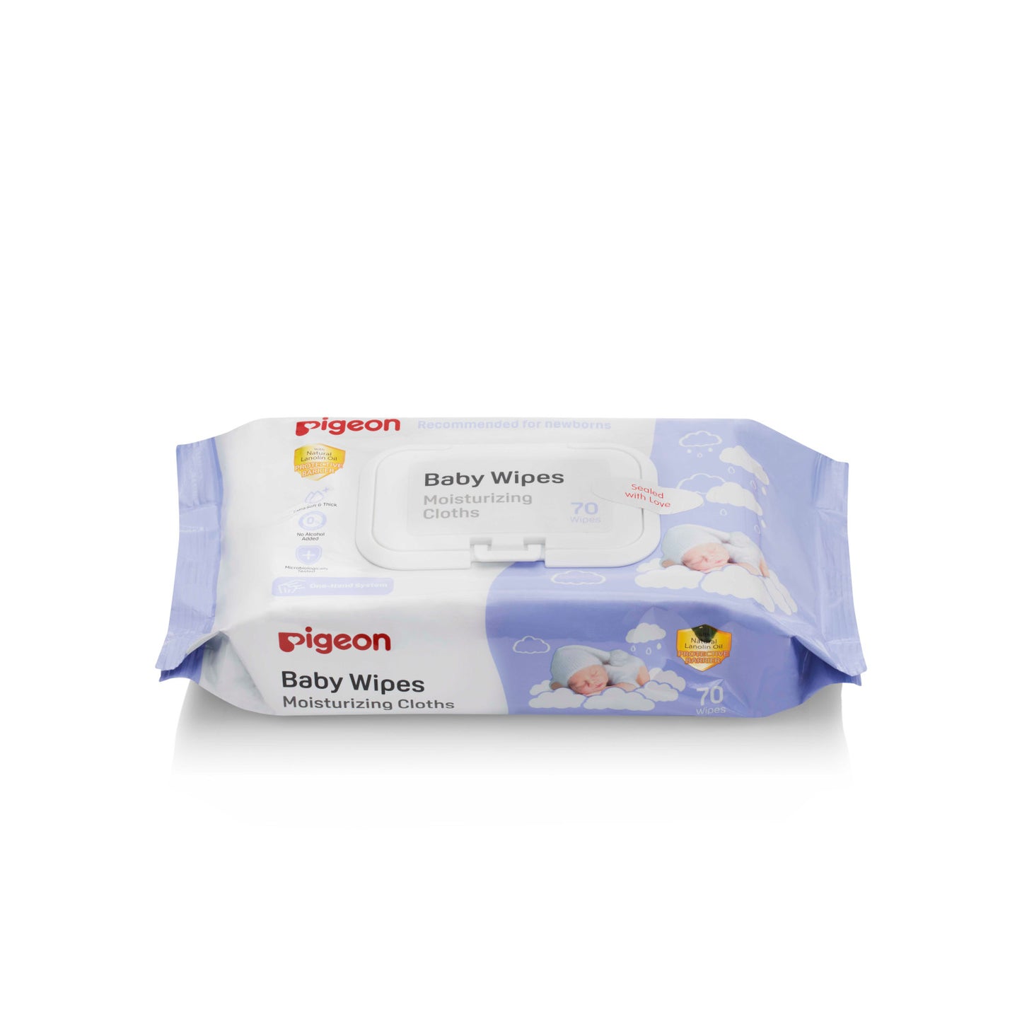 Pigeon Baby Wipes Moisturizing Cloths 70 Sheet