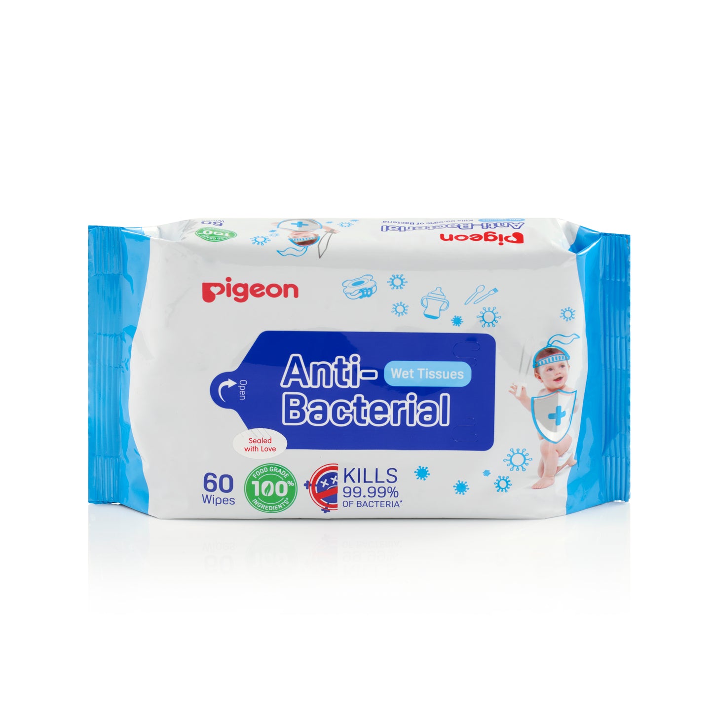 Pigeon Anti-Bacterial Wet Tissue 60s