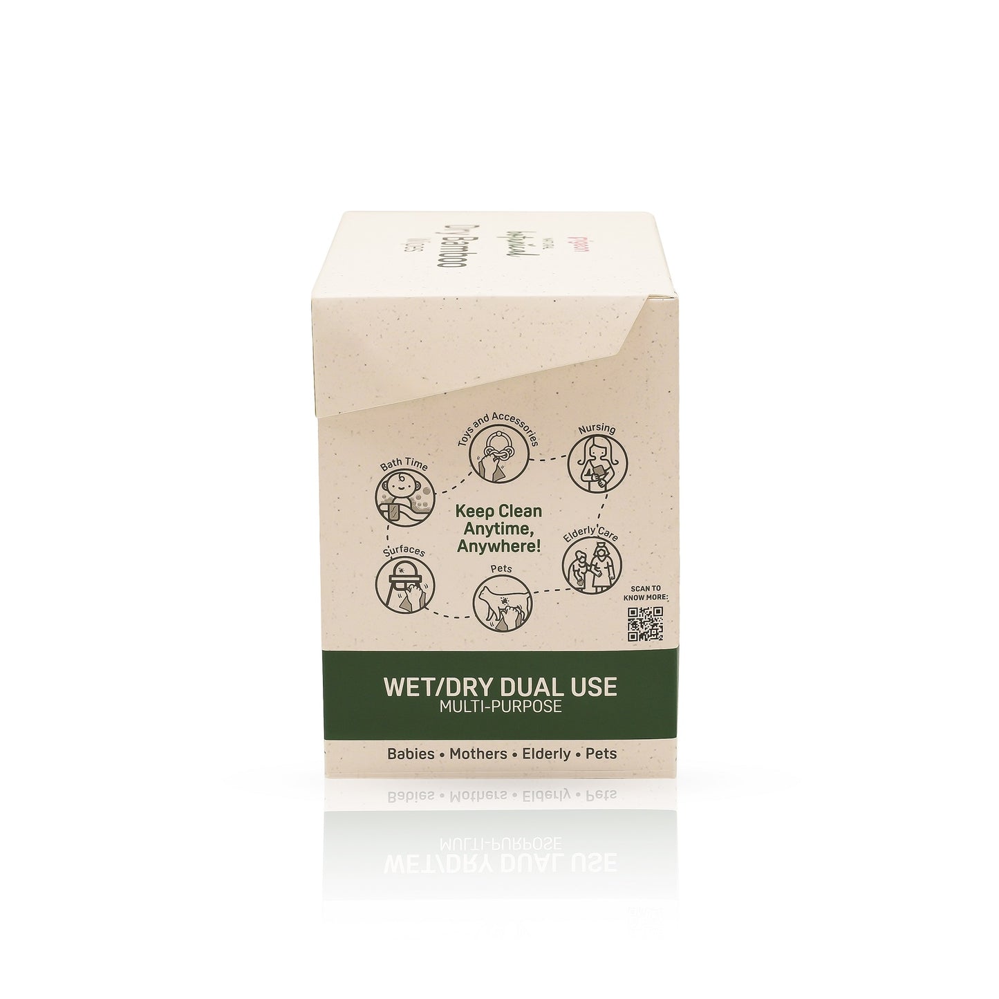 Pigeon Natural Botanical Dry Bamboo Wipes 70 Wipes