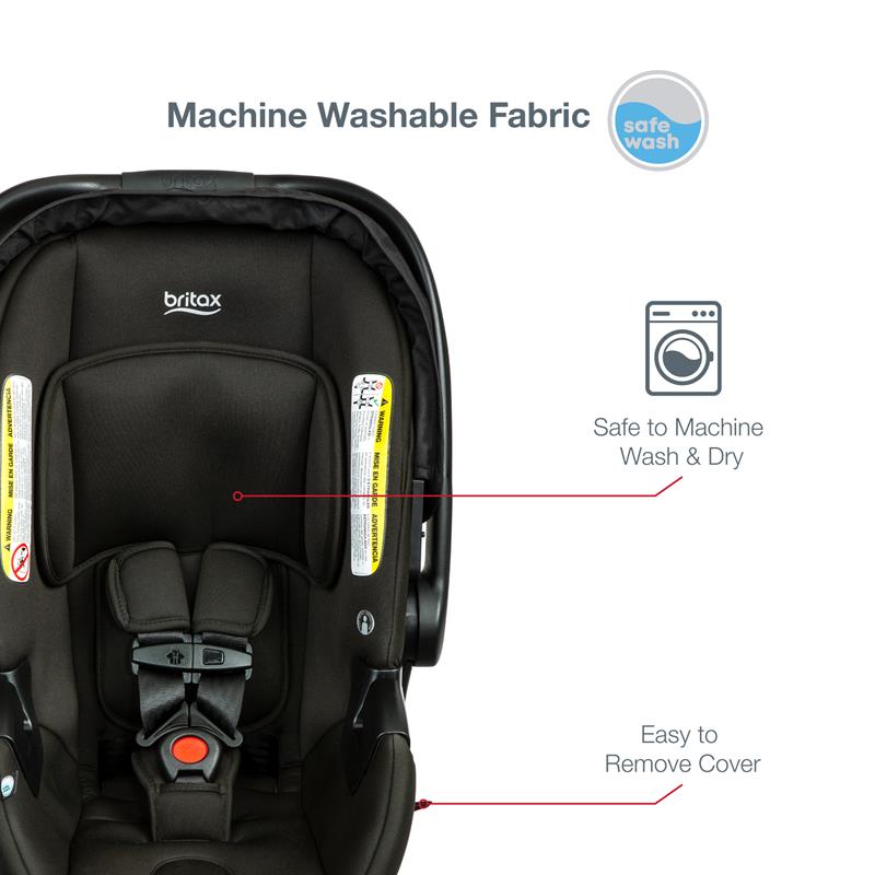 Britax B-Lively Stroller (Raven/Black) + B-Safe Gen2 Infant Car Seat (Eclipse Black) Travel System