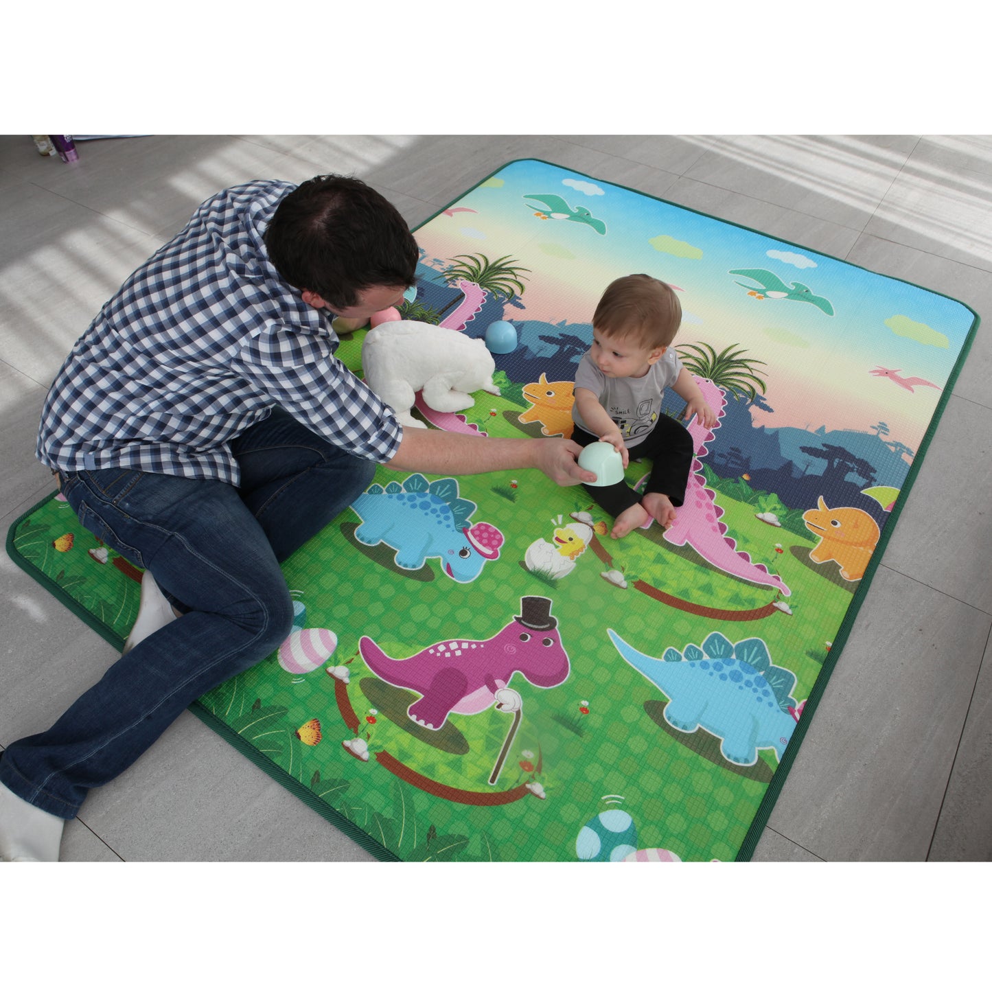 PE Dual Side Play Mat (Dino World)