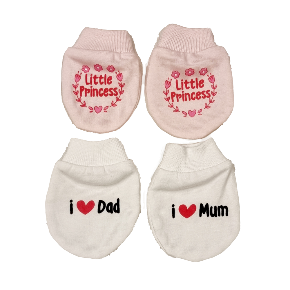 Preemie 2pcs Mitten Set - Little Princess