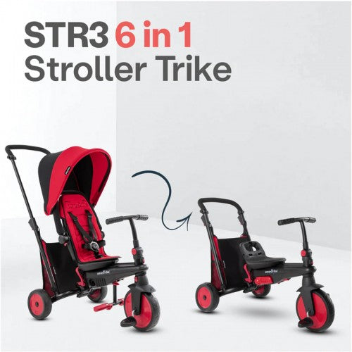 smarTrike STR3, 6-in-1 Folding Stroller Tricycle, 10M+ - Gray