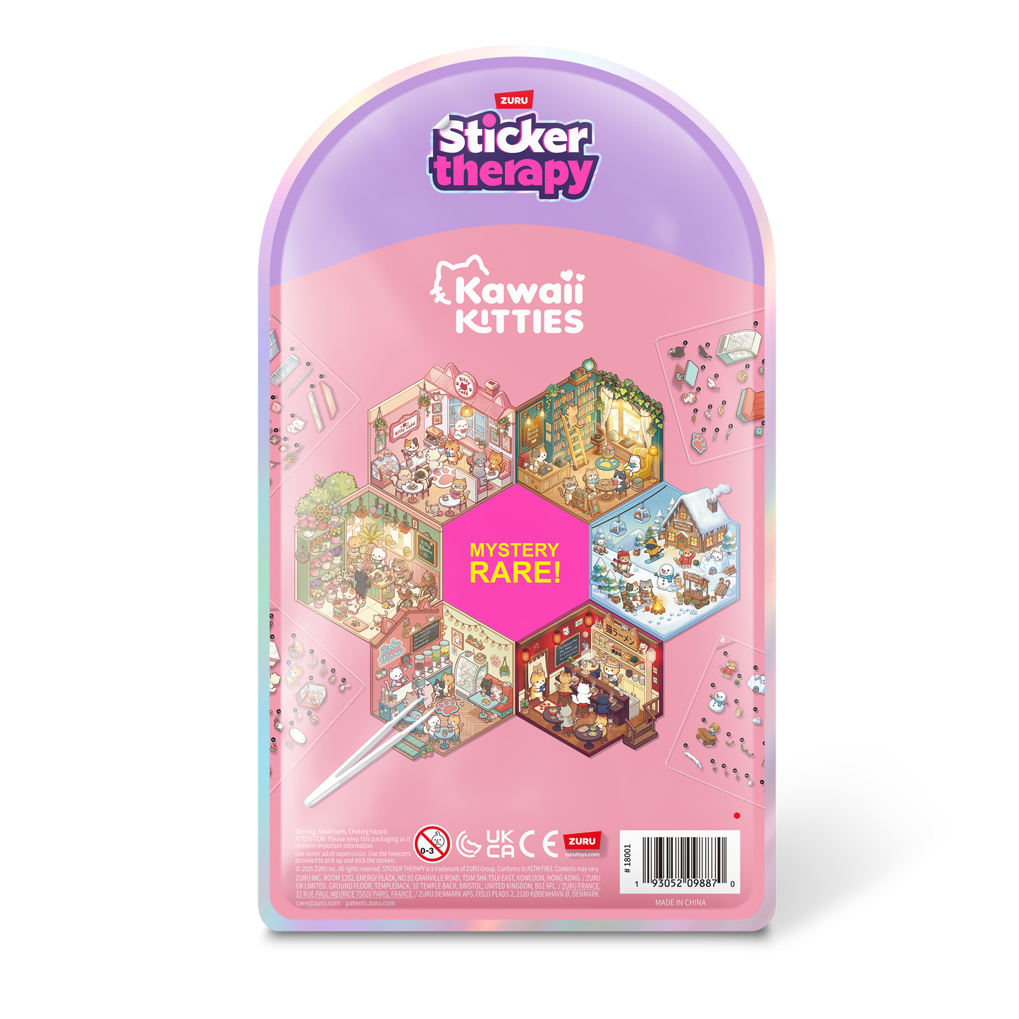 ZURU Sticker Therapy Kawaii Kitties Blind Bag – 7 Designs to Collect