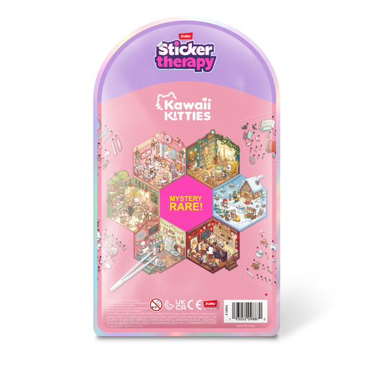ZURU Sticker Therapy Kawaii Kitties Blind Bag – 7 Designs to Collect (Blind Pack)