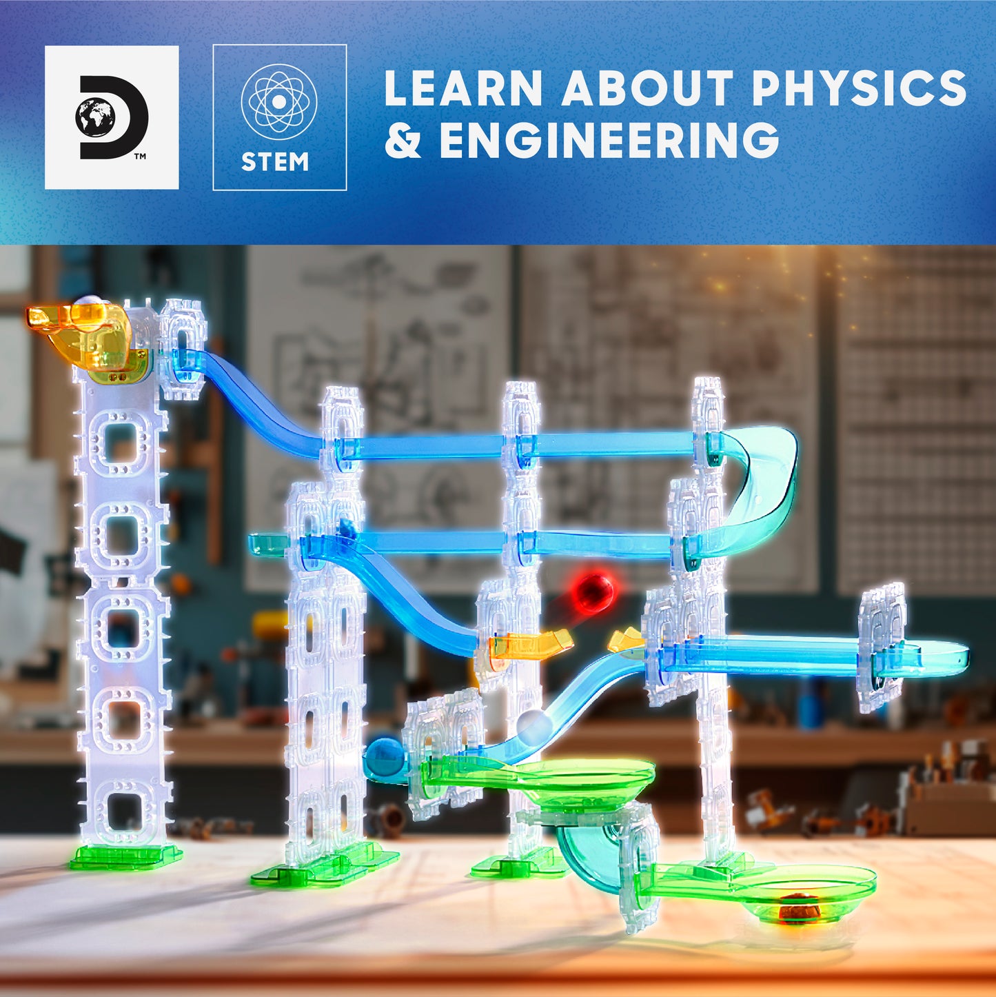 Classic Marble Run Construction Set 58-Piece