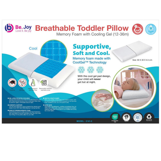Breathable Toddler Memory Foam Pillow with Cool Gel