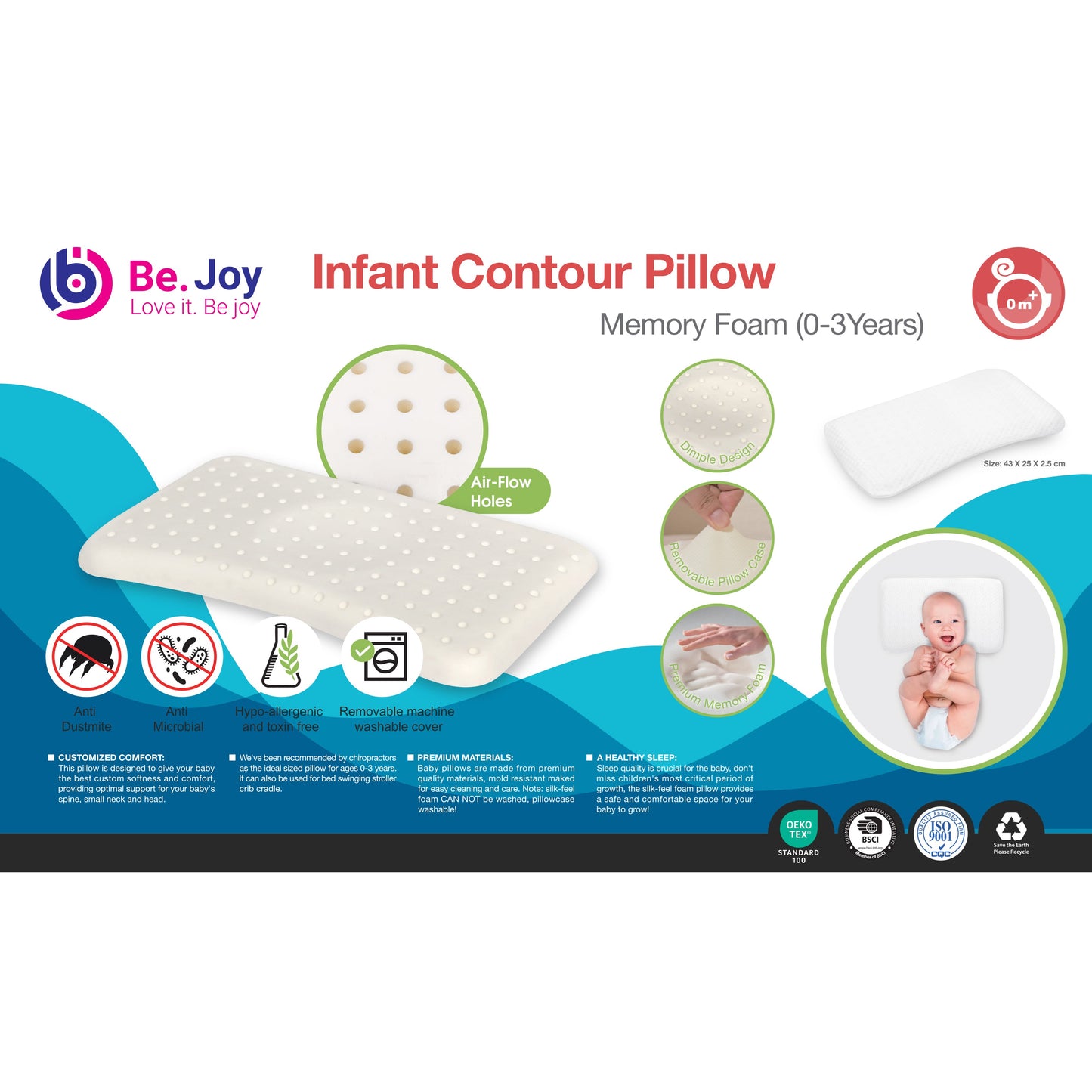 Infant Contour Memory Foam Pillow