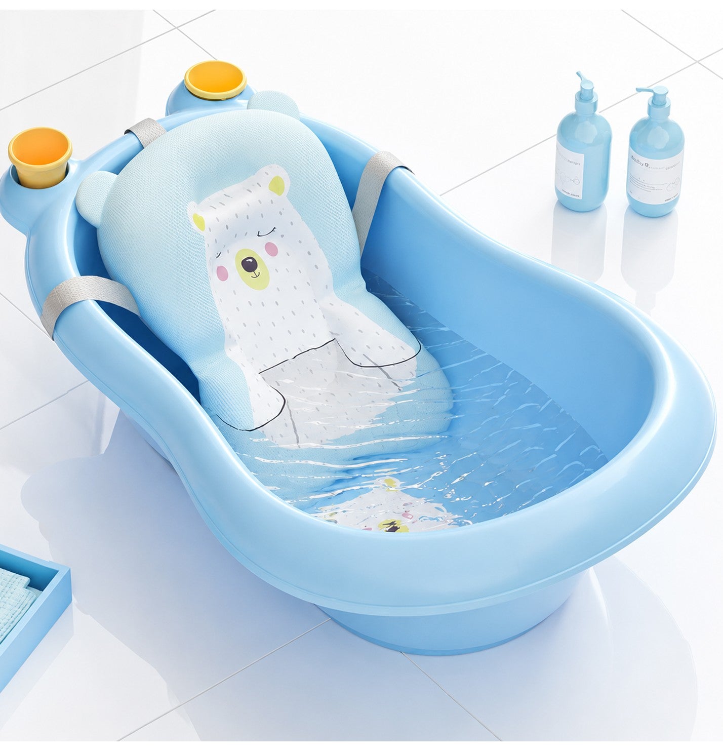 Bath Tub with Bath Mat Cushion