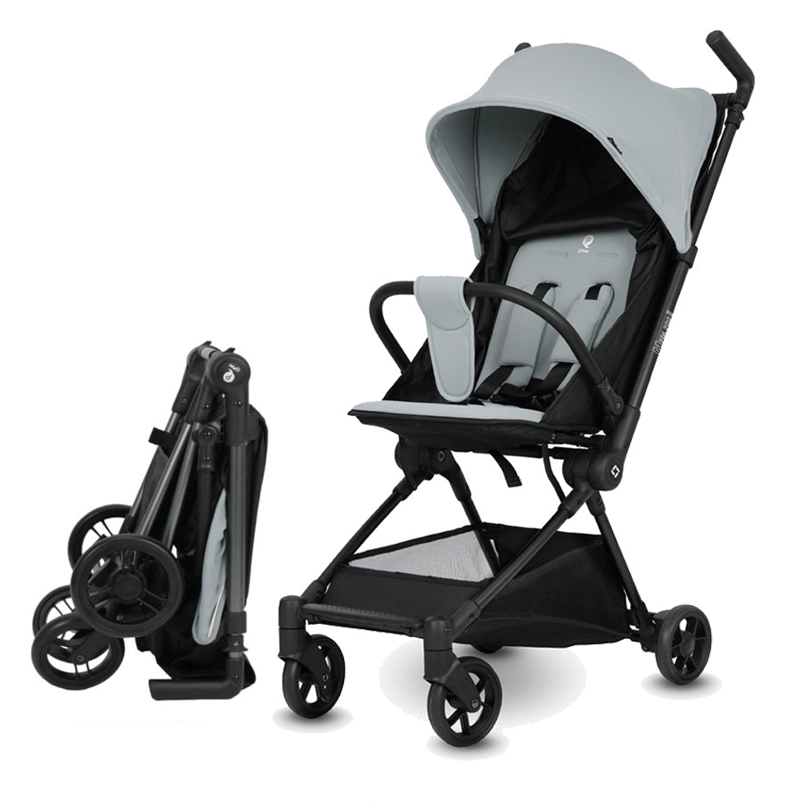 QPlay Mega Pro Cabin-sized Lightweight Baby Stroller (L/Blue) FOC Strolley carry Bag