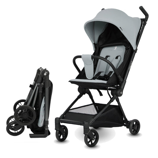 QPlay Mega Pro Cabin-sized Lightweight Baby Stroller (L/Blue) FOC Strolley carry Bag