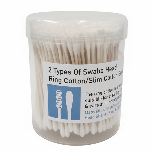 2 Type Of Swabs Head: Ring Cotton/Slim Cotton Buds (400pcs)