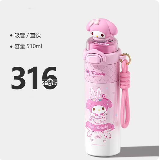 MY MELODY Stainless Steel 510ml Water Bottle