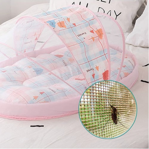 Pop Up Portable Bed With Pillow W/Mosquito Net