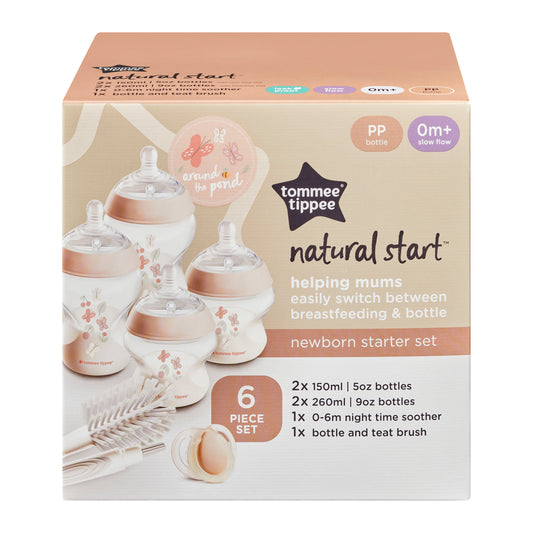 Tommee Tippee Natural Start Decor PP Bottle Newborn Girl Set (Pink)