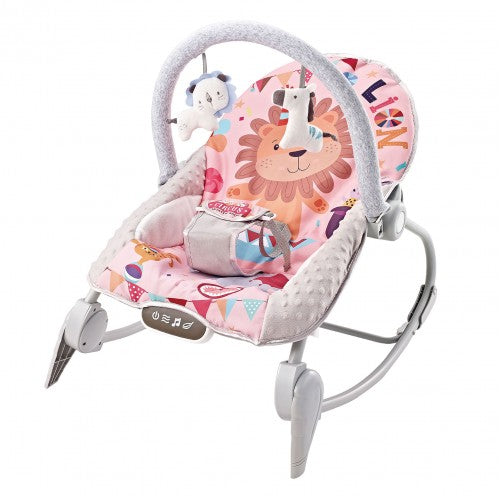 Infant to Toddler Rocker (Vibration/Music) - Tropical Pink