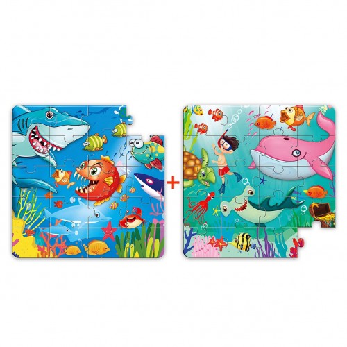 Montessori Educative Magnetic Jigsaw Puzzle 40pieces - Ocean