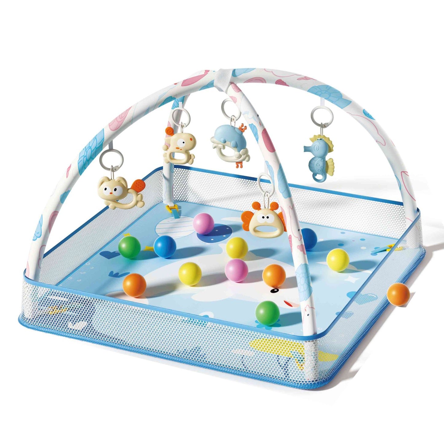 Dolphin square w/fence and 20pcs ball