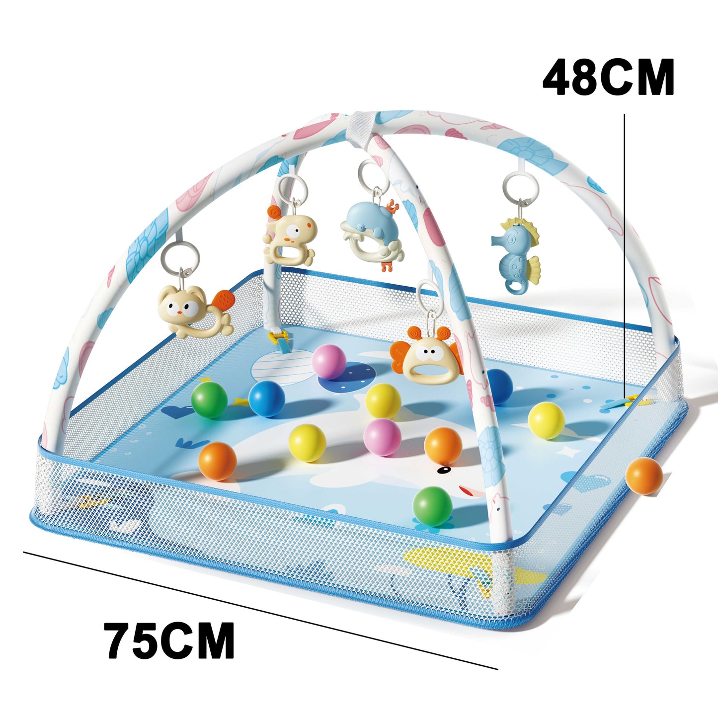 Dolphin square w/fence and 20pcs ball