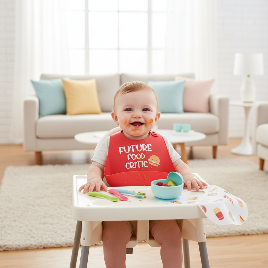 2 pcs Silicone Bibs