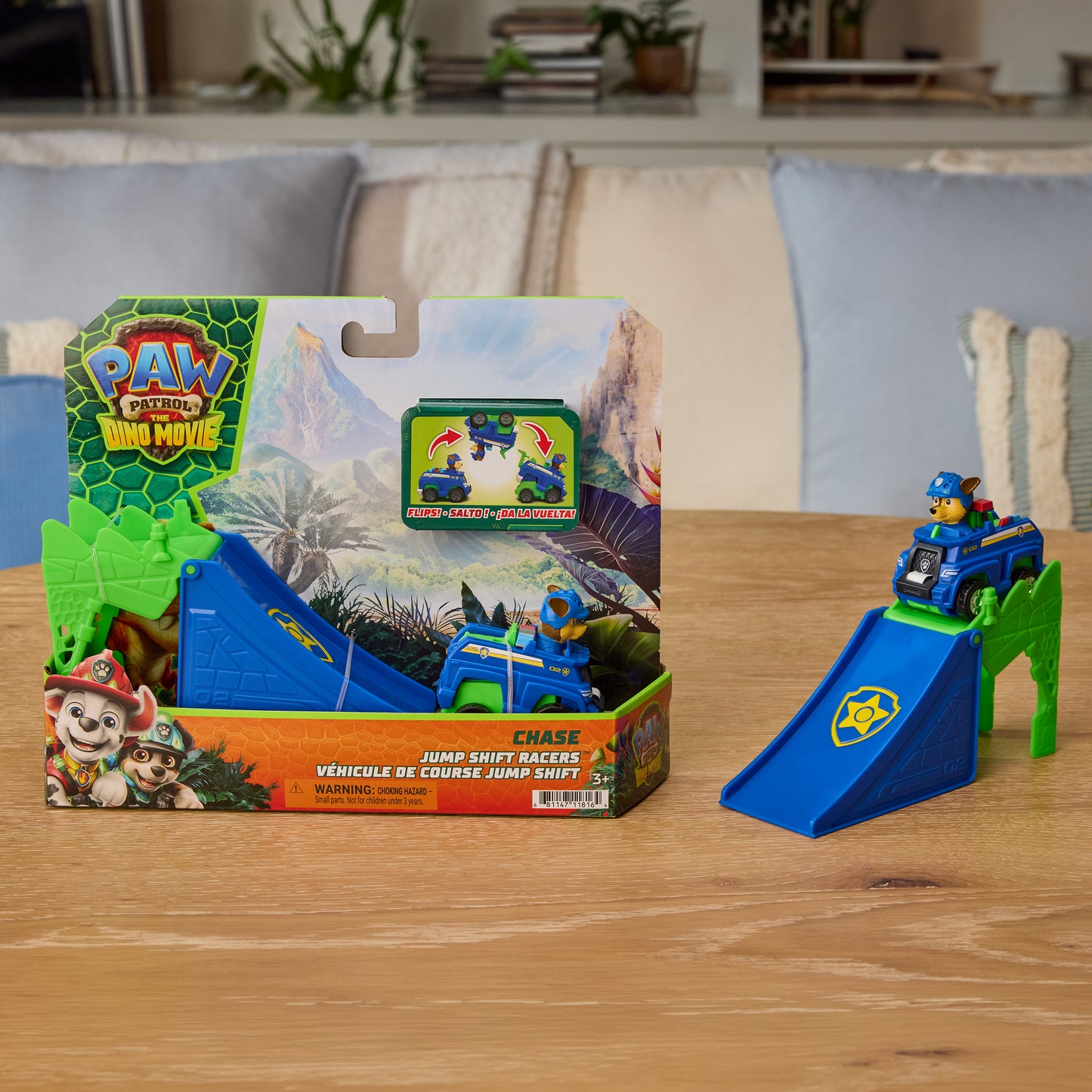 PAW Patrol Dino Pup Squad Jump &amp; Flip Vehicles