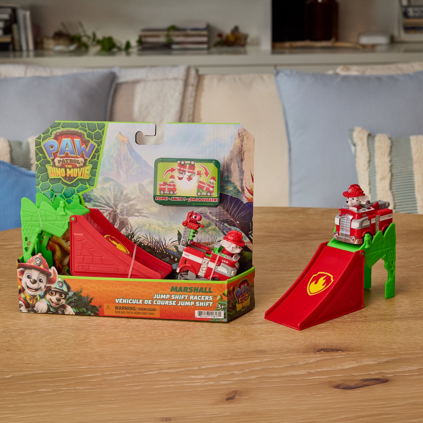 PAW Patrol Dino Pup Squad Jump &amp; Flip Vehicles