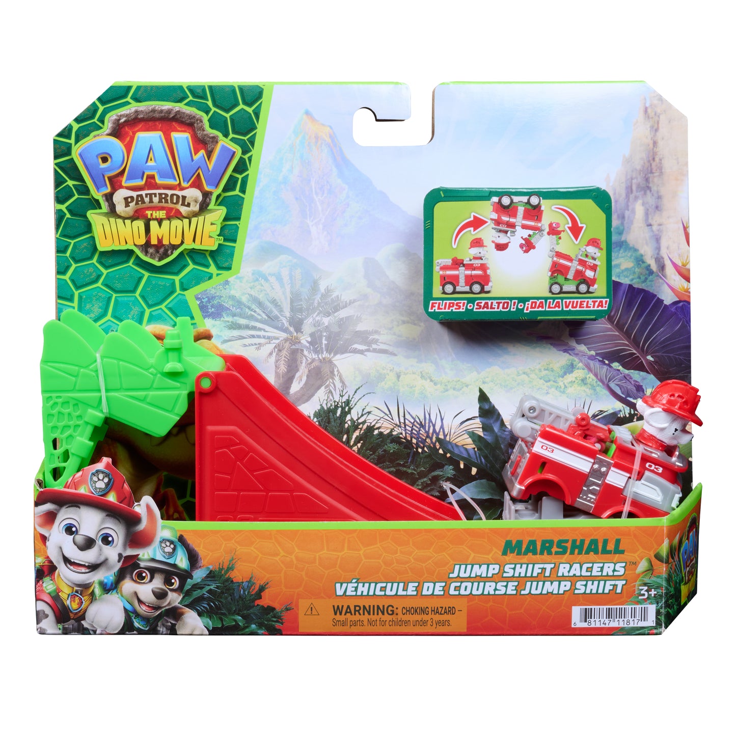 PAW Patrol Dino Pup Squad Jump &amp; Flip Vehicles
