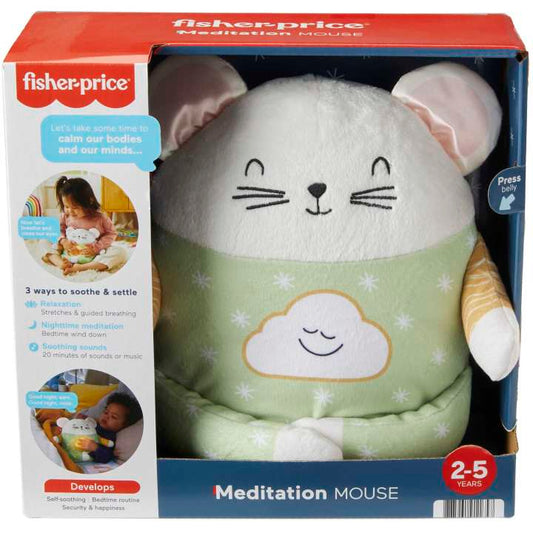 Fisher-Price Meditation 7.87" Mouse Stuffed Animal With Soothing Sounds