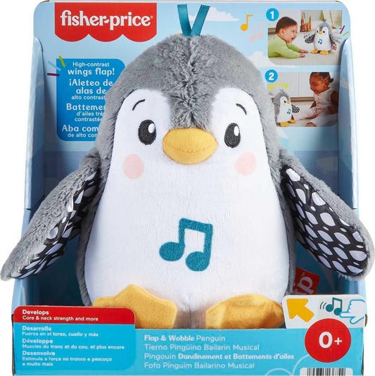 Fisher-Price Plush Penguin, Baby Sensory Toy with Music and Motion