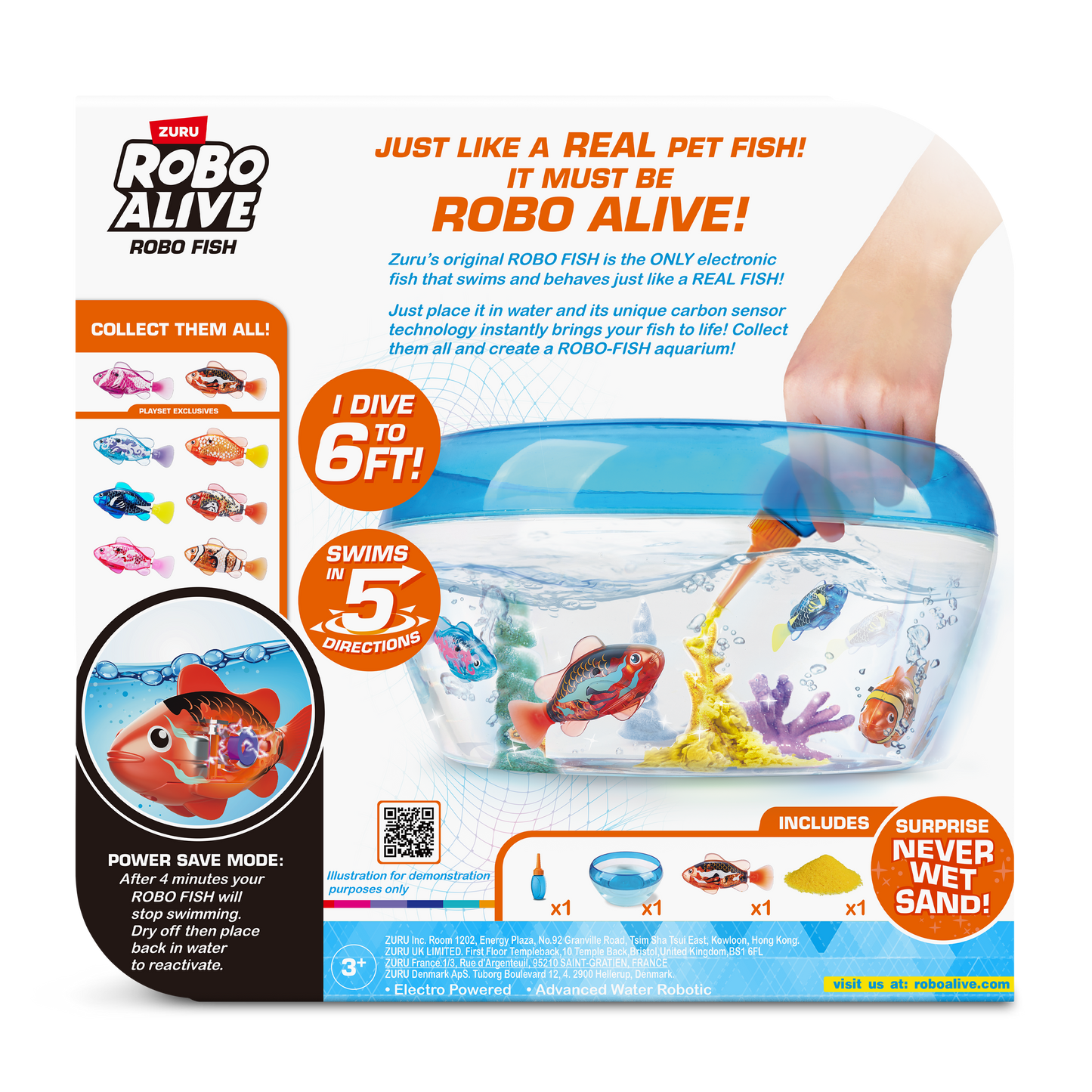 Robo Fish robotic swimming pets Fish Tank Playset by Zuru