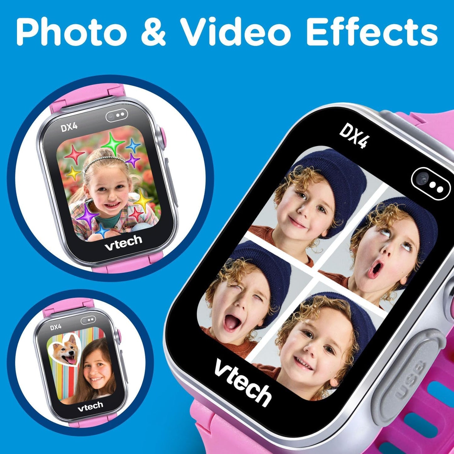 VTech KidiZoom Smartwatch DX4, Pink