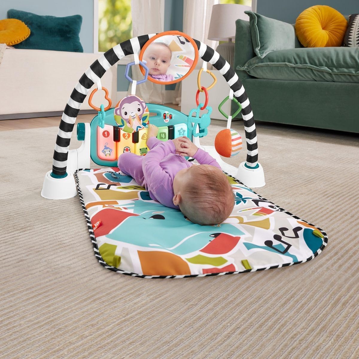 Fisher Price Newborn Kick Play Gym Green Smart Stages 2024