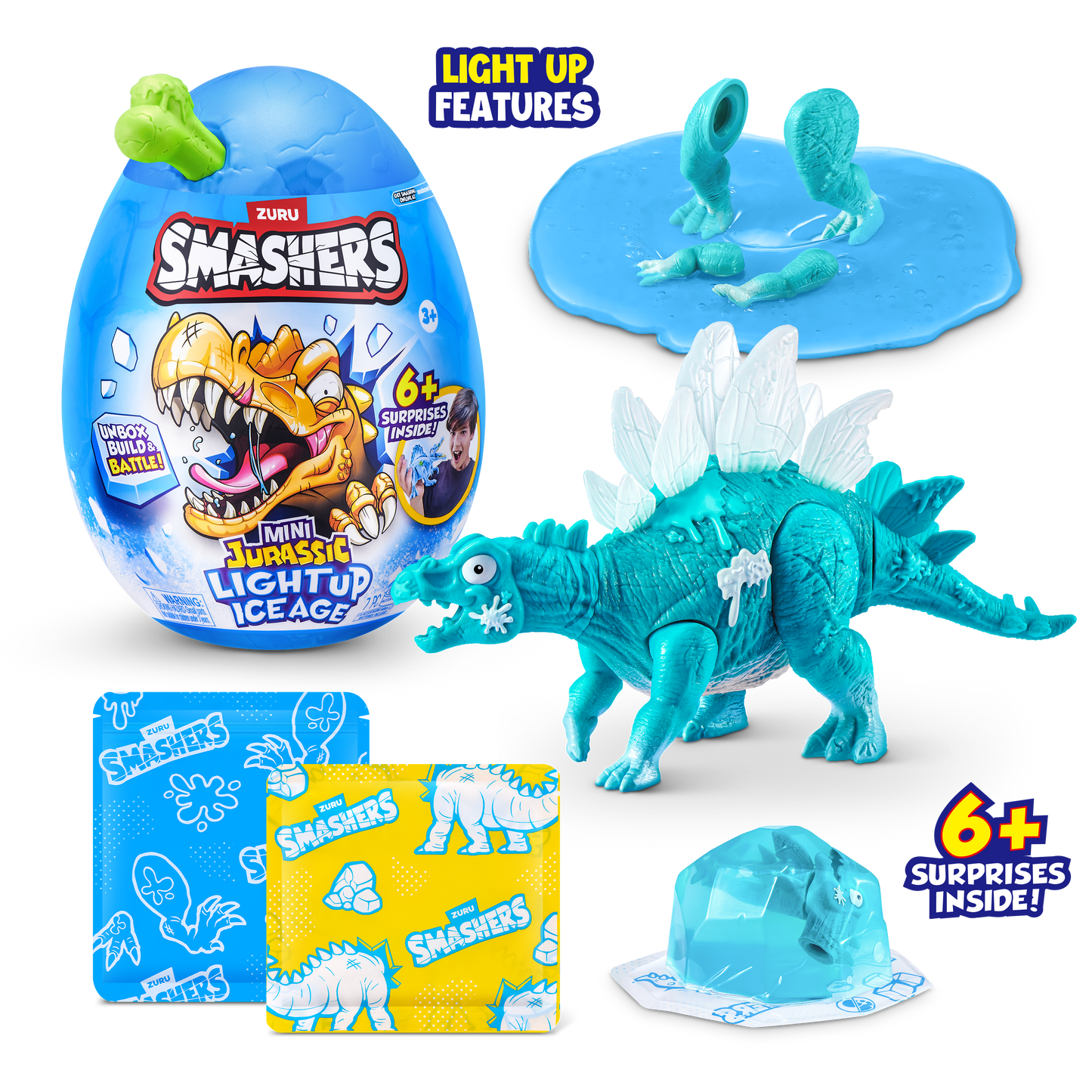ZURU Smashers Mini Ice Age Dinosaur Surprise Egg (Blind Pack)