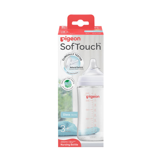 Pigeon SofTouch™ BPP Nursing Bottle Glass 240ml Logo