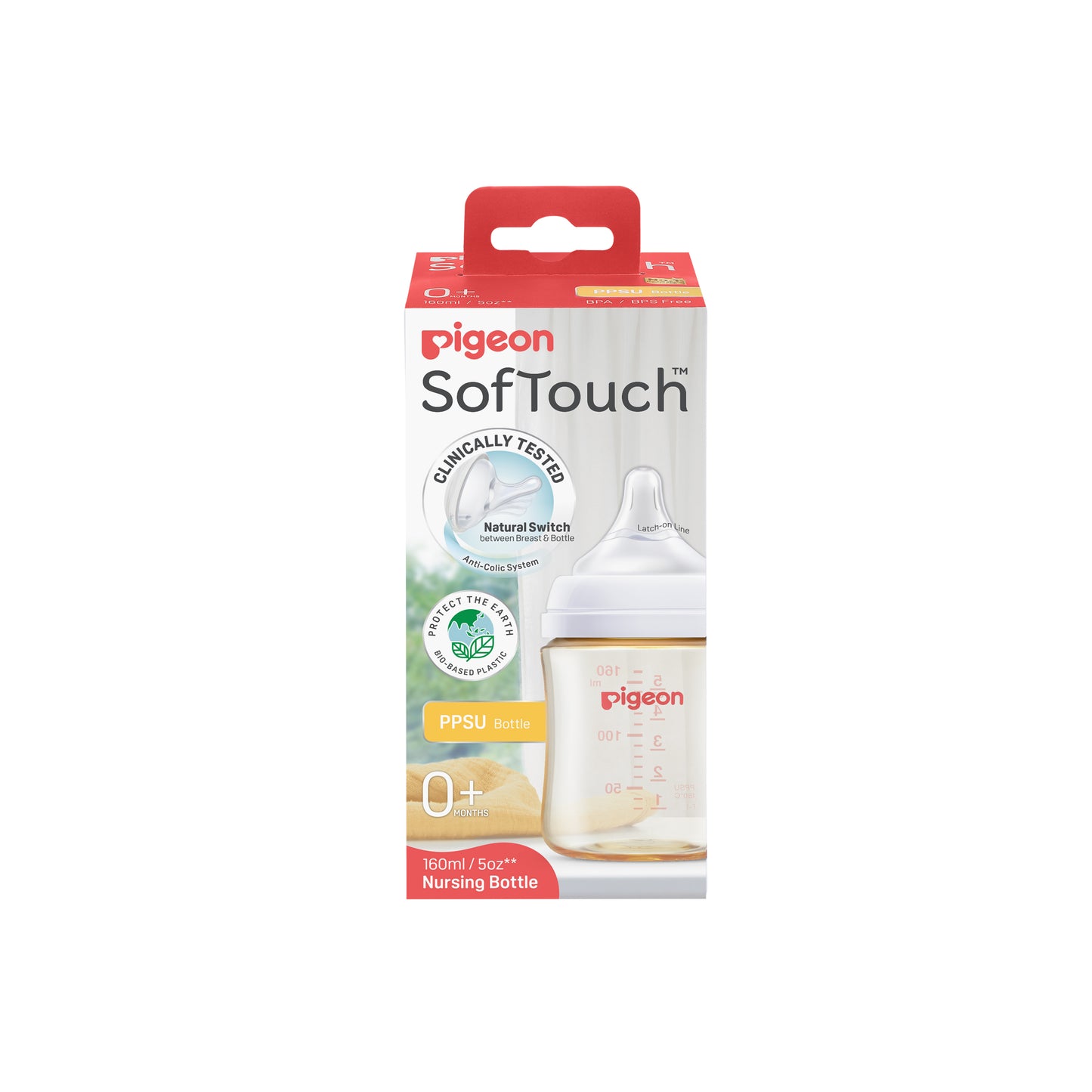 Pigeon SofTouch™ BPP Nursing Bottle PPSU 160ml Logo