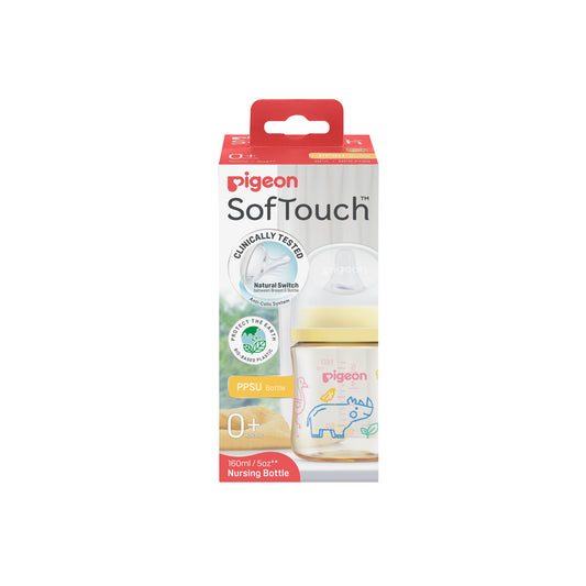 Pigeon SofTouch™ BPP Nursing Bottle PPSU 160ml Safari Doodles