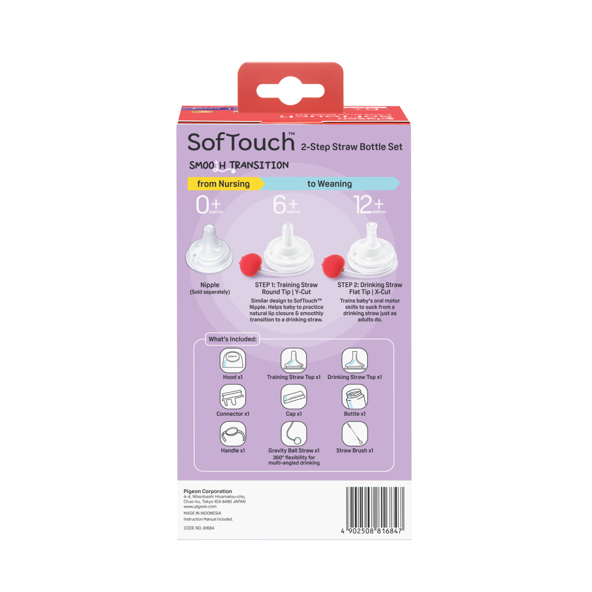 SofTouch™ BPP 2-Step Straw Bottle Set T-ester 240ml