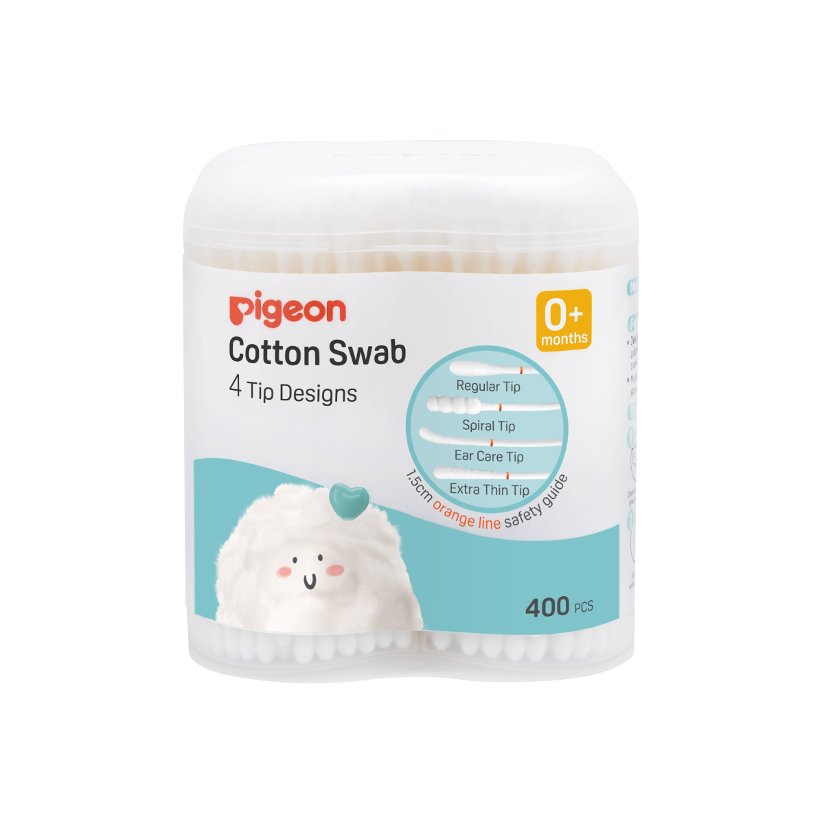 Pigeon Cotton Swab 4 Tip Designs 400pcs