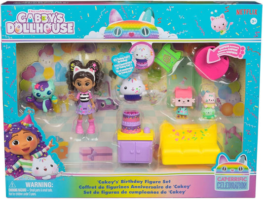 Gabby Dollhouse, Cakey Birthday Figures Set