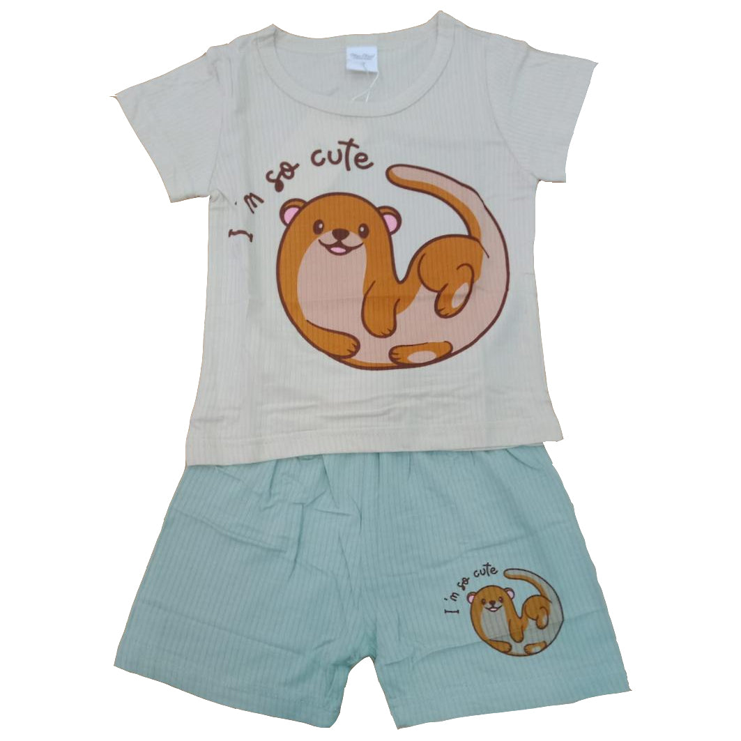 Short Sleeve Cotton Dry Fit Toddler Set ( 1 - 3 yr old)