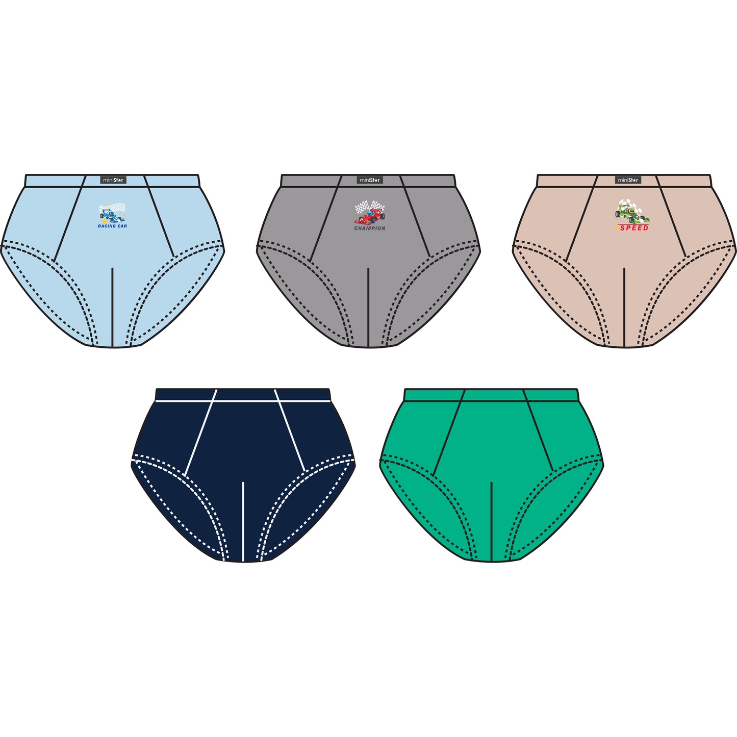 Ministar Bamboo Fiber Boy Brief 5 pcs pack