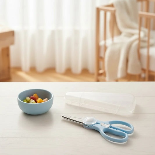 Stainless Steel Baby Food Scissors (Blue)