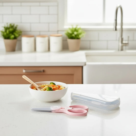 Stainless Steel Baby Food Scissors (Pink)