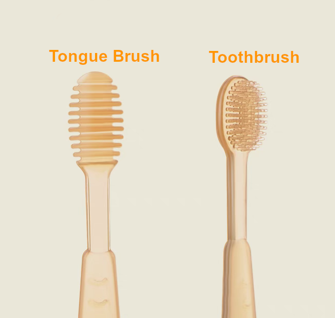 Silicone Tongue Brush & Toothbrush Set
