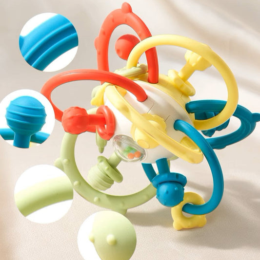 Baby Silicone Sensory Ball With Box (Assorted Colour)
