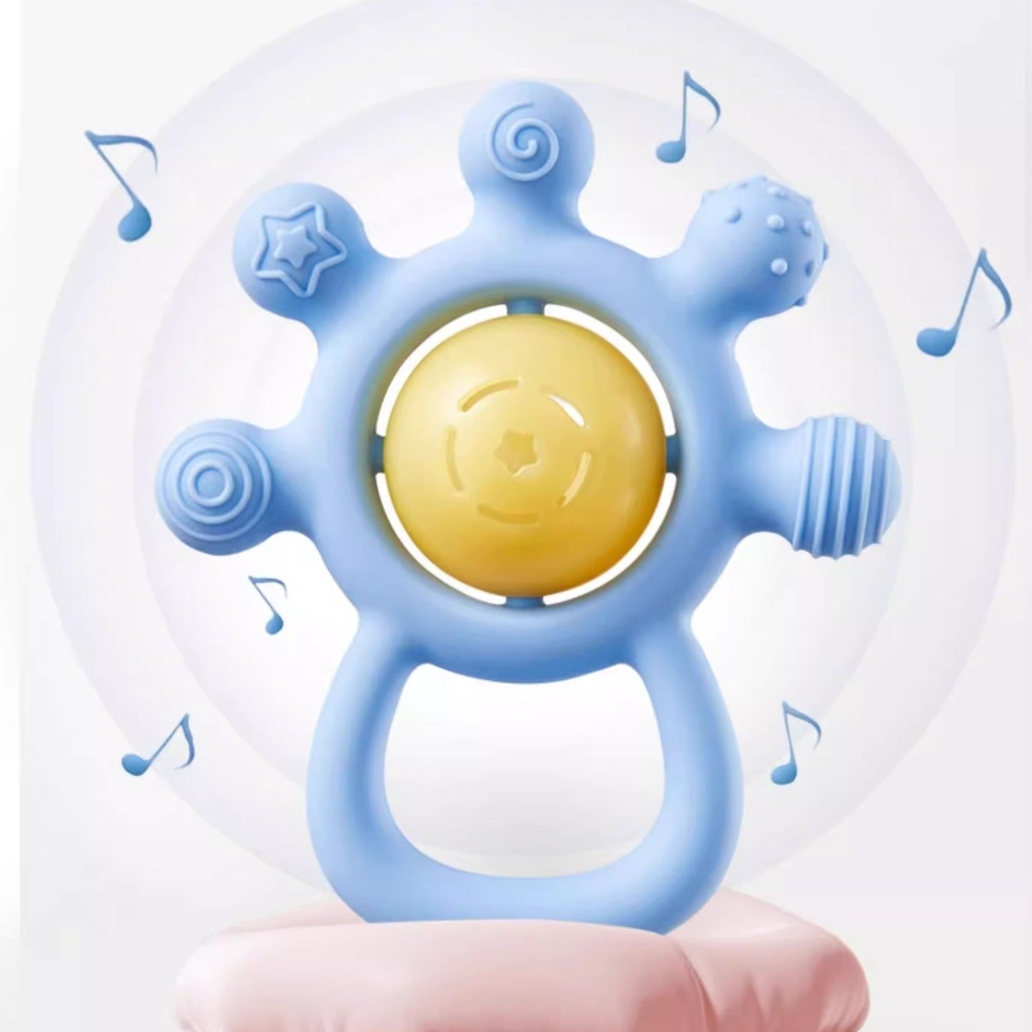 Teether Rattle Toy Silicone Rattle Teether Toy – Kiddy Palace