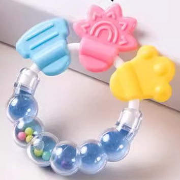 Silicone Teether & Baby Rattle Toy