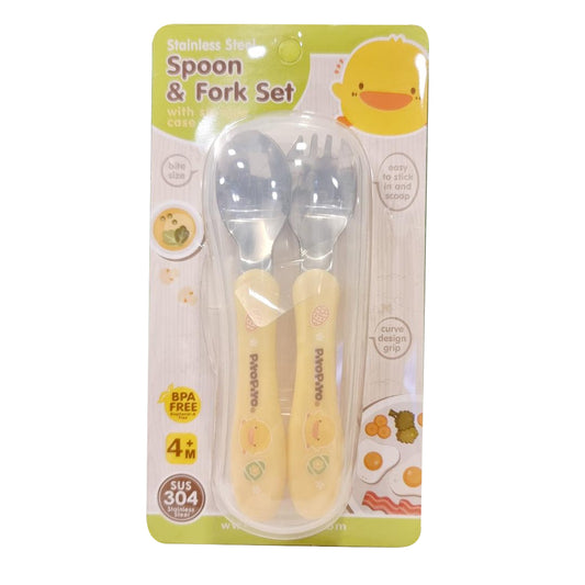 Piyo Piyo Stainless Steel Spoon & Fork Set