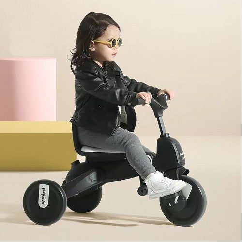 7 In 1 Trike Easy Foldable Tricycle - Black
